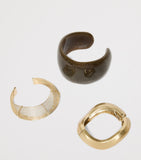 Marina Rinaldi set of three metal and resin bracelets - British product