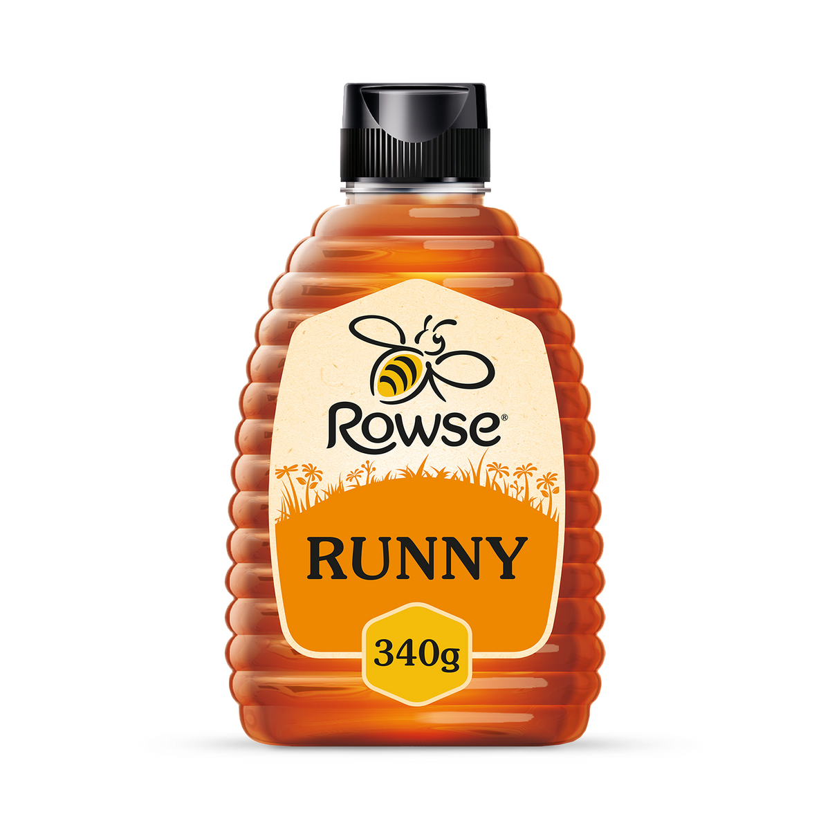 Rowse Squeezy Pure Natural Honey 340g, imported from the UK
