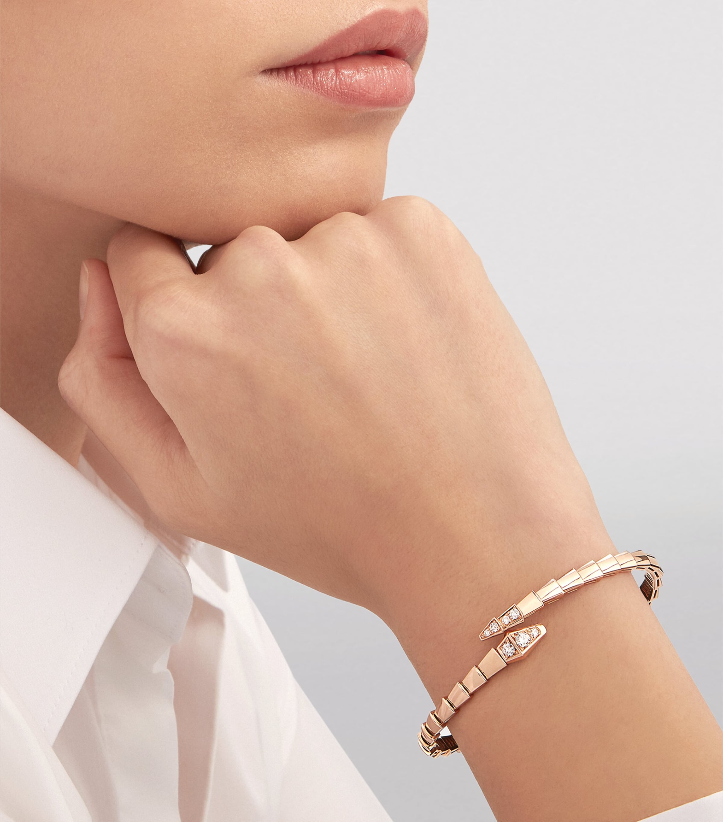 Bvlgari Serpenti Viper rose gold diamond bracelet, imported from the UK