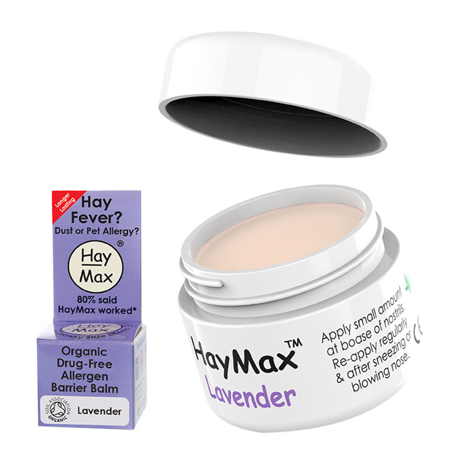 HayMax Aloe Vera Organic Drug Free Pollen Barrier Balm 5ml - Lavender