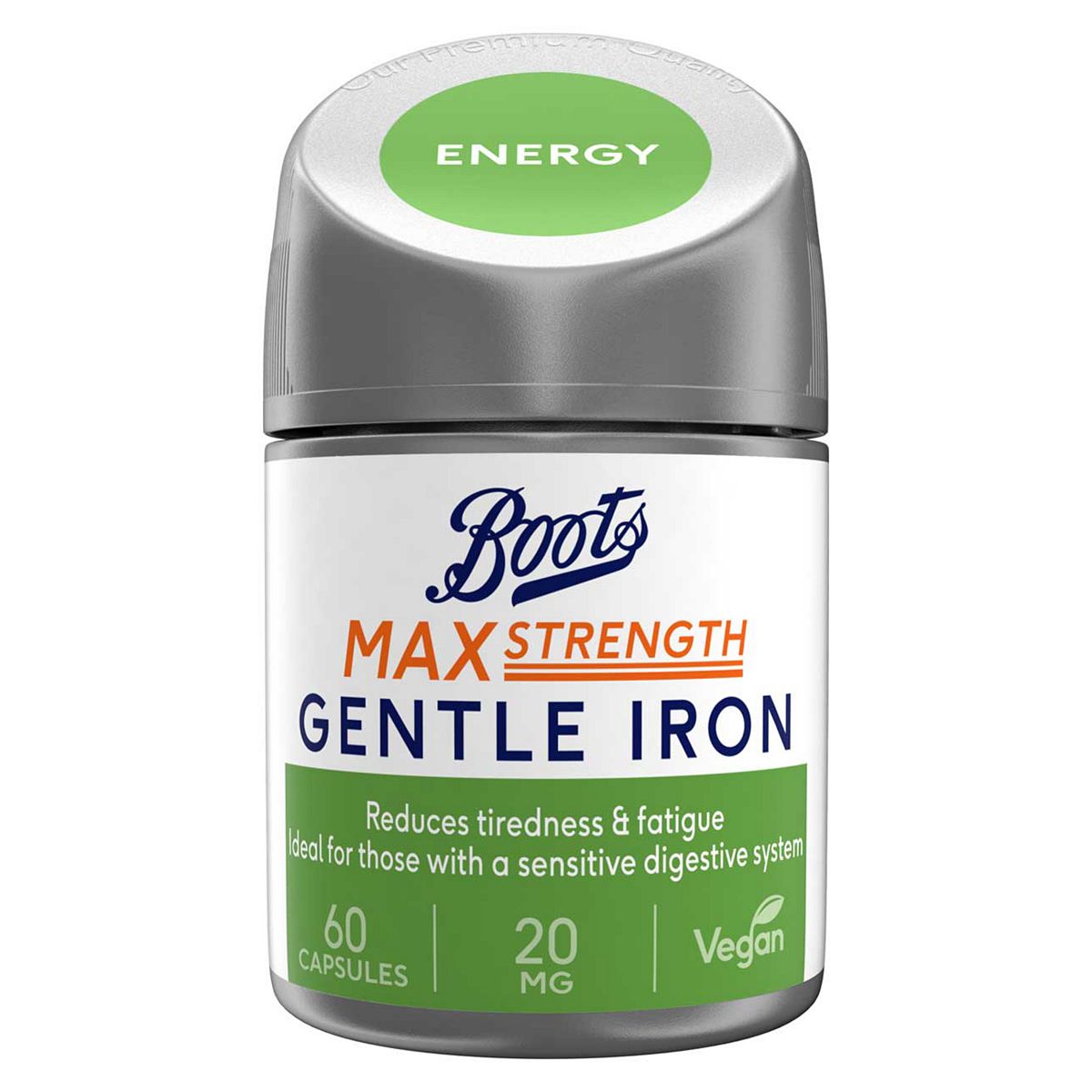 Boots Max Strength Gentle Iron, 60 Capsules GOODS Boots   