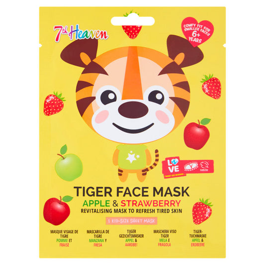 7th Heaven Tiger Face Mask Apple & Strawberry GOODS ASDA   