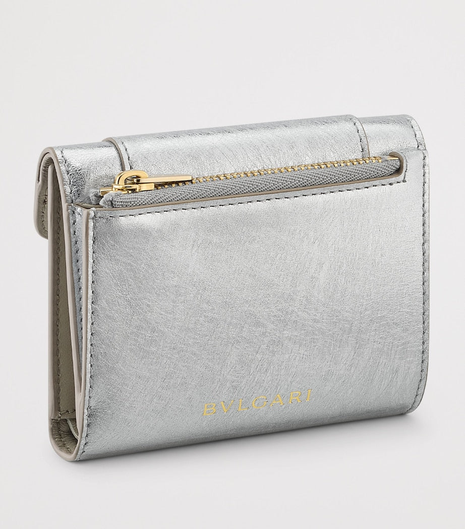 Bvlgari Serpenti Forever compact metallic calfskin wallet, UK version
