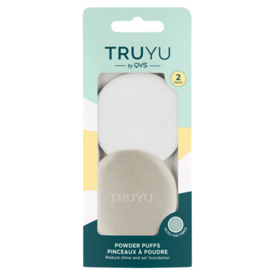 ASDA QVS Powder Puffs 2 Pack Makeup Applicator- Buy online at McGrocer