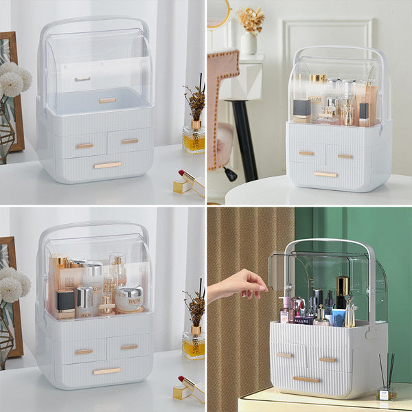 Livingandhome white cosmetics organiser 3 drawers (British brand)