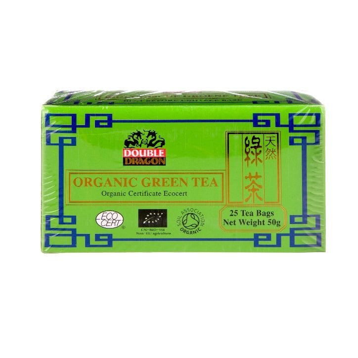 Double Dragon Organic Green Tea 25 Tea Bags