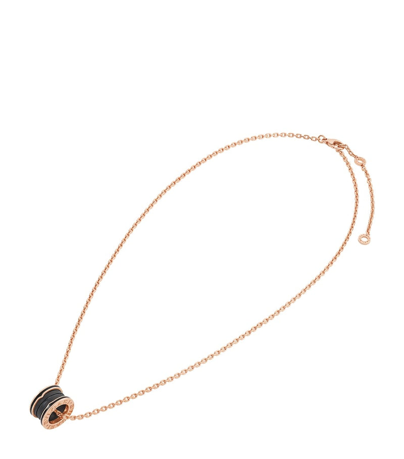 Bvlgari B.zero1 rose gold and ceramic necklace - British product