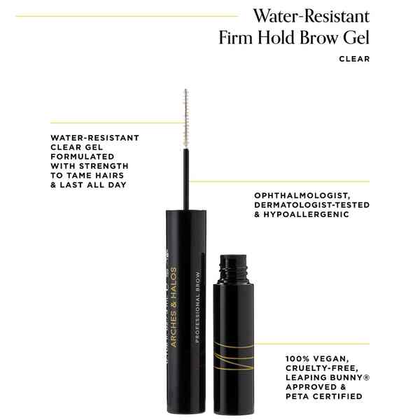 Arches & Halos brow gel clear firm hold 3 ml, imported from the UK