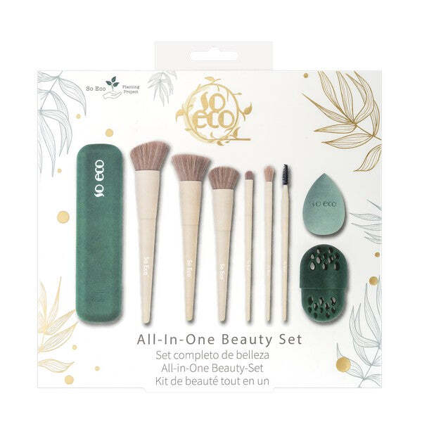 So Eco all-in-one beauty set with brushes and sponge (British brand)