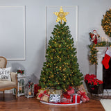 Livingandhome LED star tree topper transparent 24cm, imported from the UK