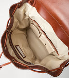 Brunello Cucinelli leather woven backpack with gold hardware - British product