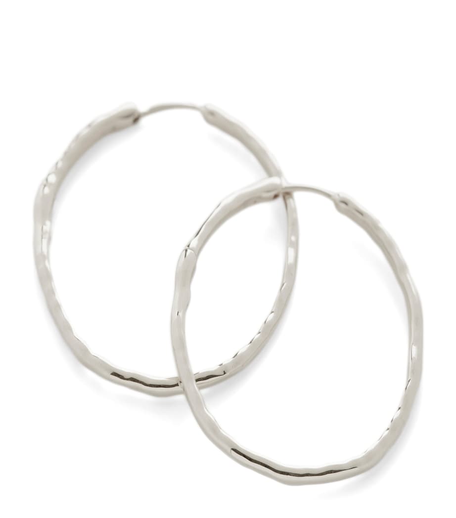 Monica Vinader large sterling silver hoop earrings, UK version
