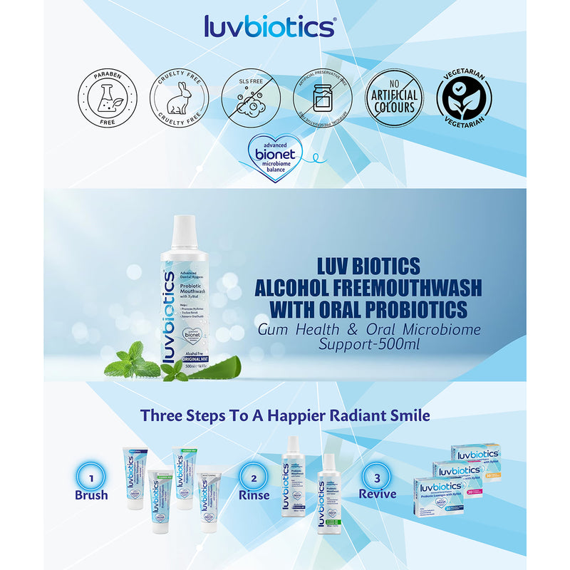 Luvbiotics original probiotic mouthwash 3 pack - British product