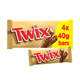 Twix Caramel & Milk Chocolate Fingers Twin Biscuit Snack Bars Multipack 4x40g GOODS Sainsburys   