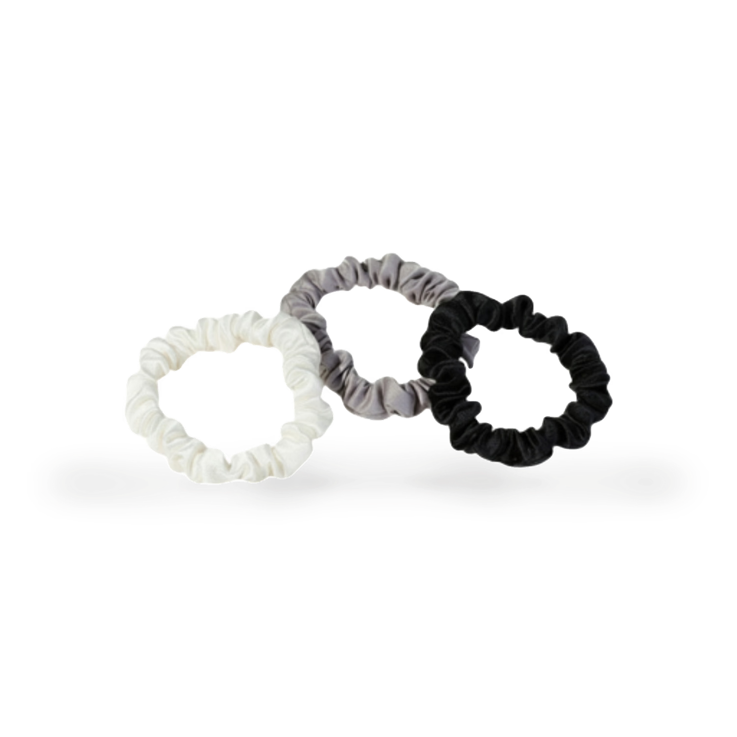 White Lotus Beauty mulberry silk scrunchies 3-pack, UK version