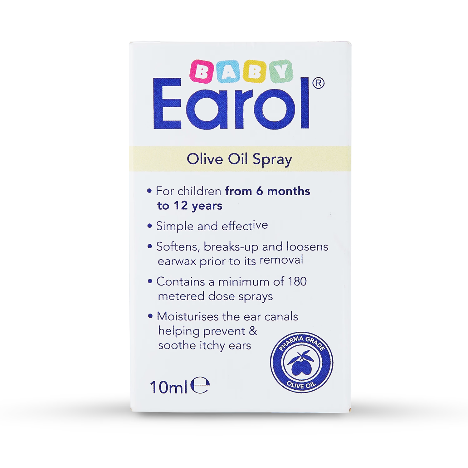 Earol baby olive oil ear spray 10ml, UK version