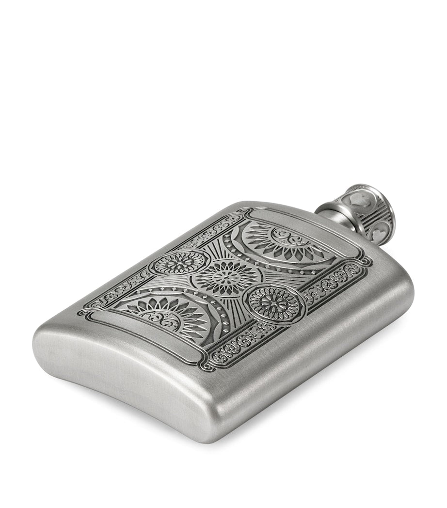 Royal Selangor pewter Ace hip flask 140ml, imported from the UK