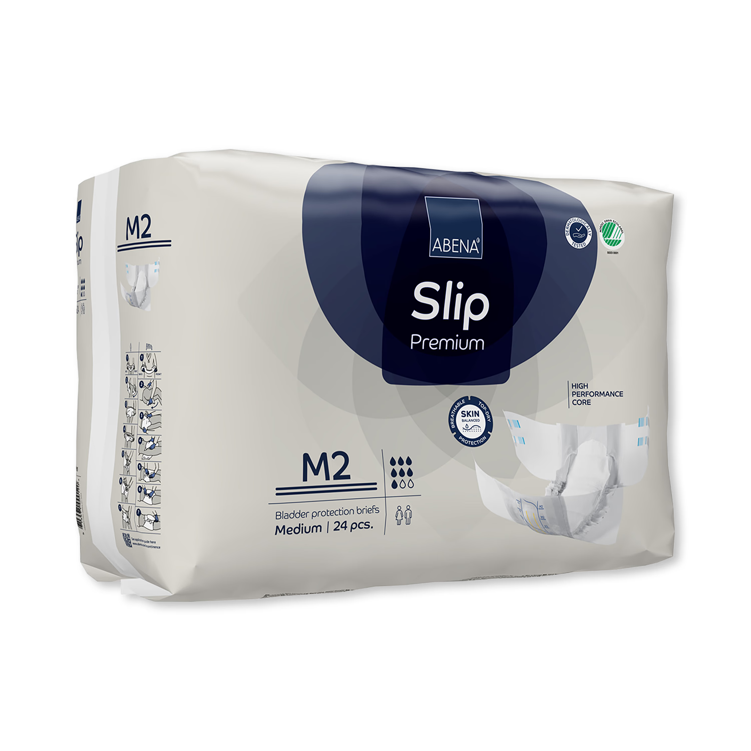 ABENA Slip Premium M2 incontinence briefs 24 pack (British brand)