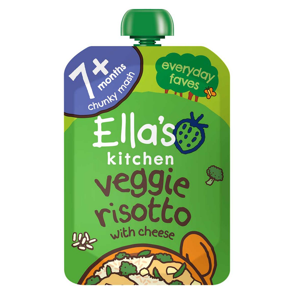 Ella's Kitchen Organic Veggie Risotto with Cheese Baby Food Pouch 7+ Months 130g GOODS Sainsburys   