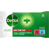 Dettol On the Go Hands and Surface Antibacterial Wipes 15s GOODS Superdrug   