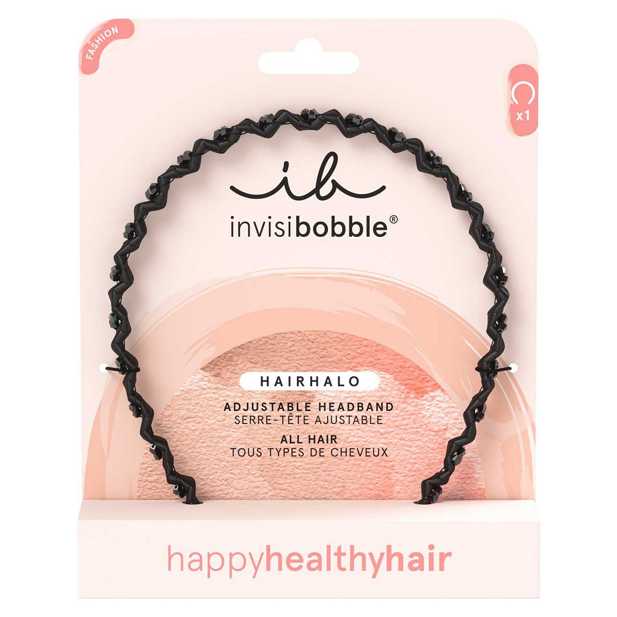 invisibobble HAIRHALO Headband - Black Sparkle