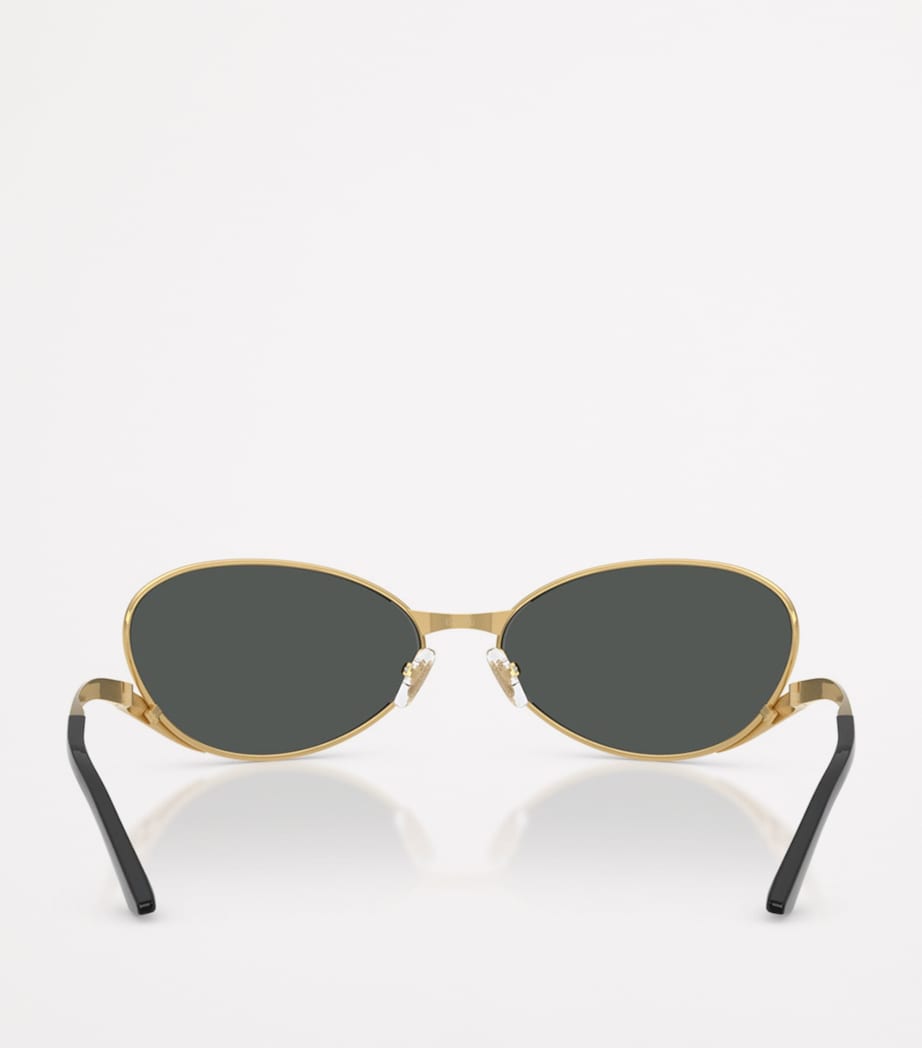 Versace oval cat-eye sunglasses with metal frame (British brand)