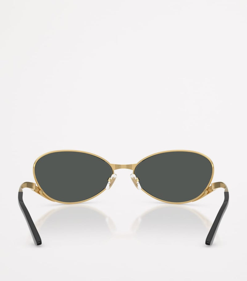 Versace oval cat-eye sunglasses with metal frame (British brand)