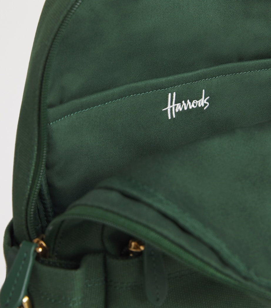 Harrods Cotton Embroidered Emblem Backpack, UK version