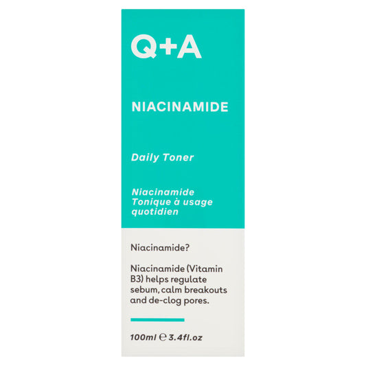Q+A Niacinamide Daily Toner 100ml face & body skincare Sainsburys   