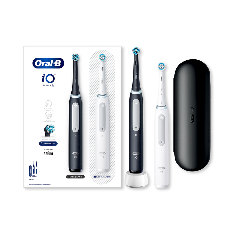 Oral-B iO 4 electric toothbrush Black & White Duo - British product