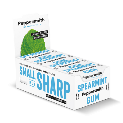 Holland & Barrett Peppersmith Spearmint Sugar Free Chewing Gum (12 Packs)- Buy online at McGrocer