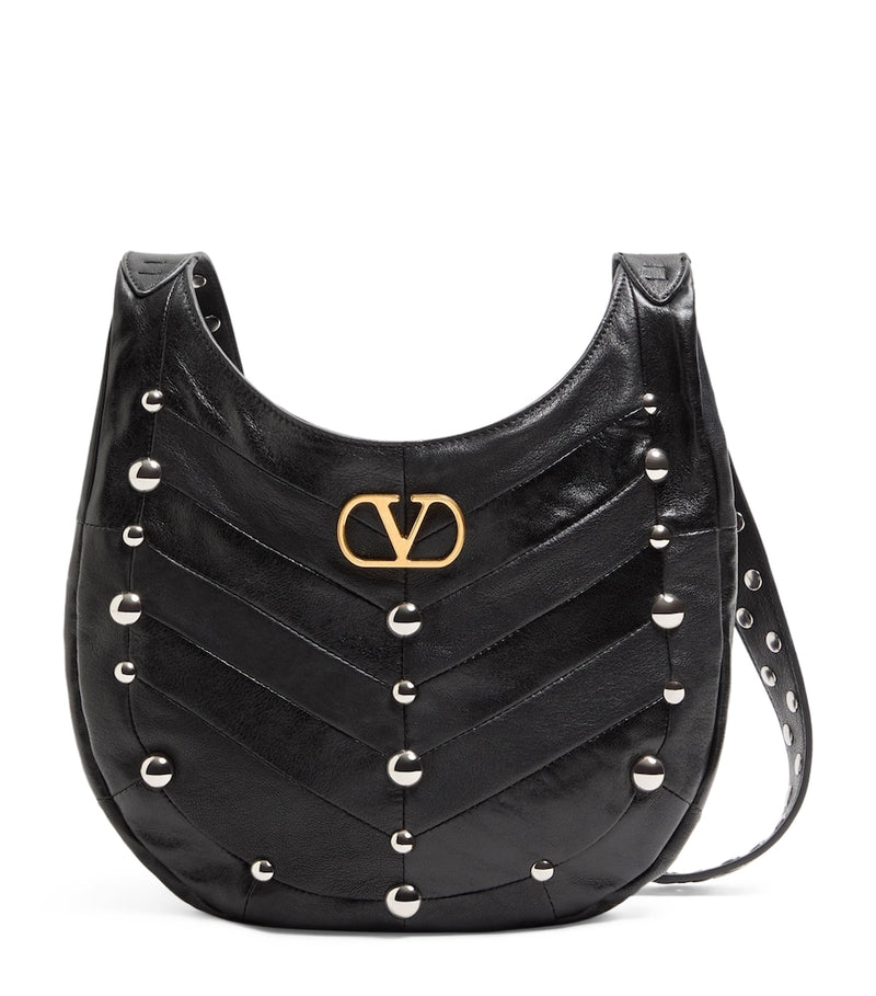 Valentino Garavani small leather Hoboho shoulder bag, imported from the UK