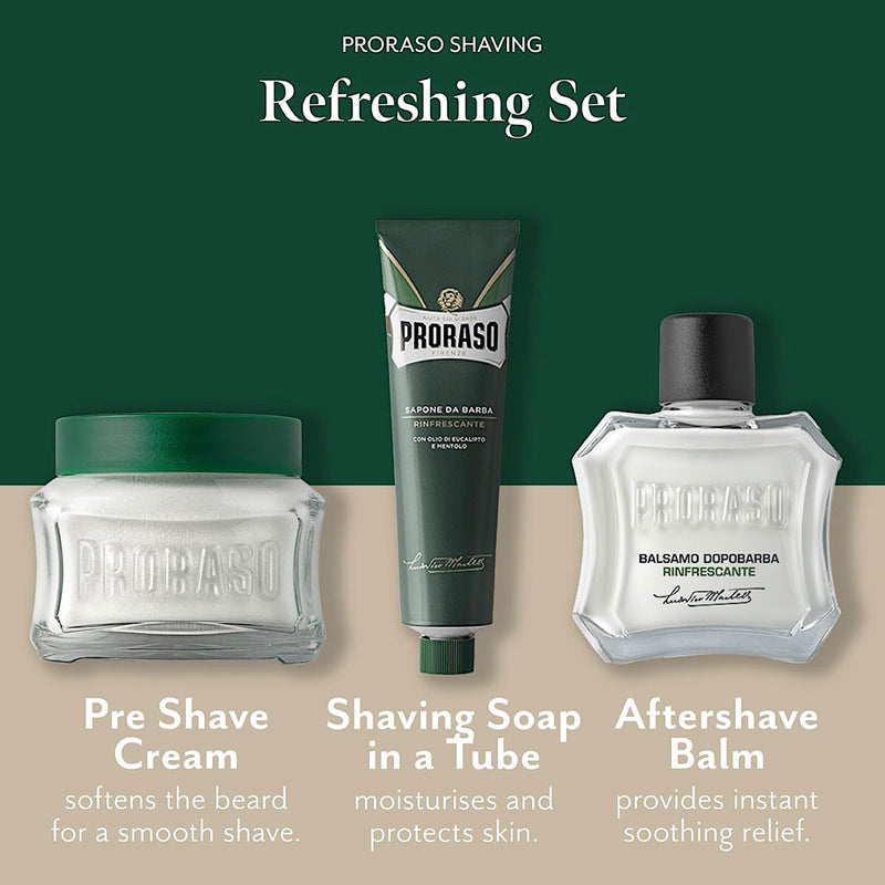 Proraso refreshing vintage gift set shaving kit (British brand)