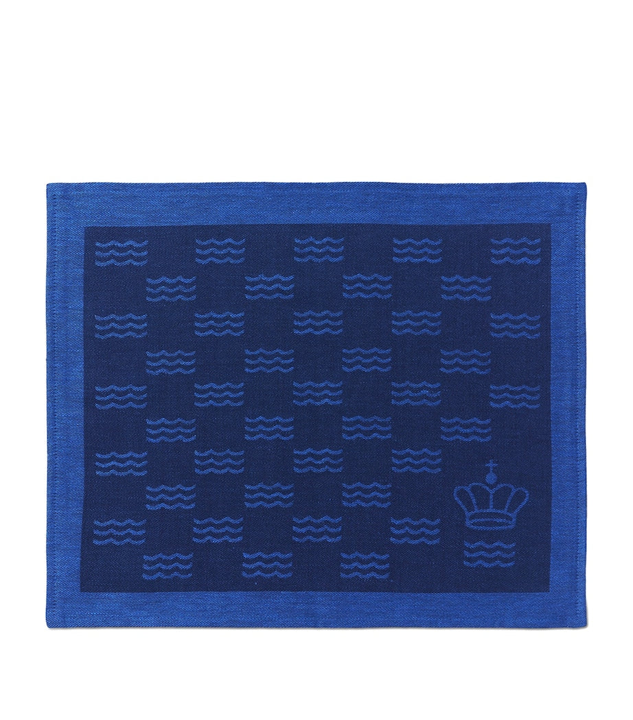 Royal Copenhagen Jacquard Waves Placemat 45cm x 35cm, imported from the UK