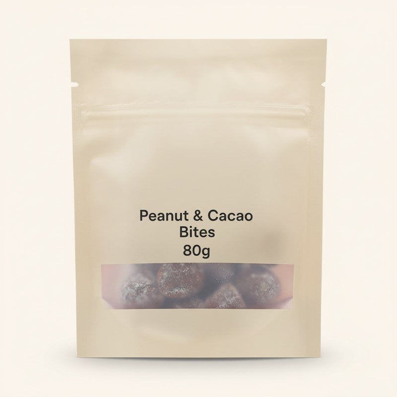 Holland & Barrett Peanut and Cacao Bites 80g, UK version