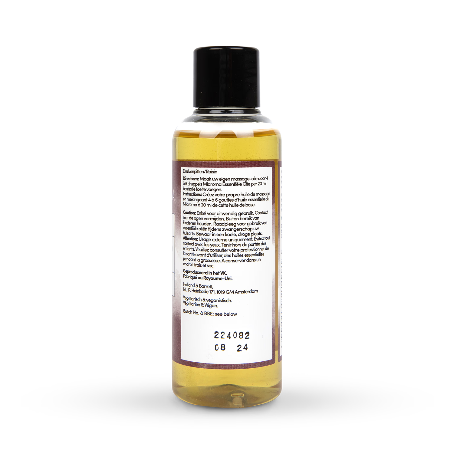 Miaroma Grapeseed Base Oil Pure Grape Seed 100ml, imported from the UK