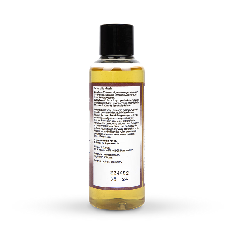 Miaroma Grapeseed Base Oil Pure Grape Seed 100ml, imported from the UK