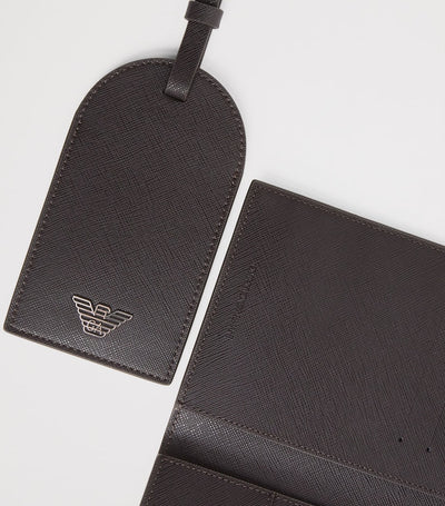 Harrods Emporio Armani Leather Passport Holder and Tag Set - Buy online at McGrocer