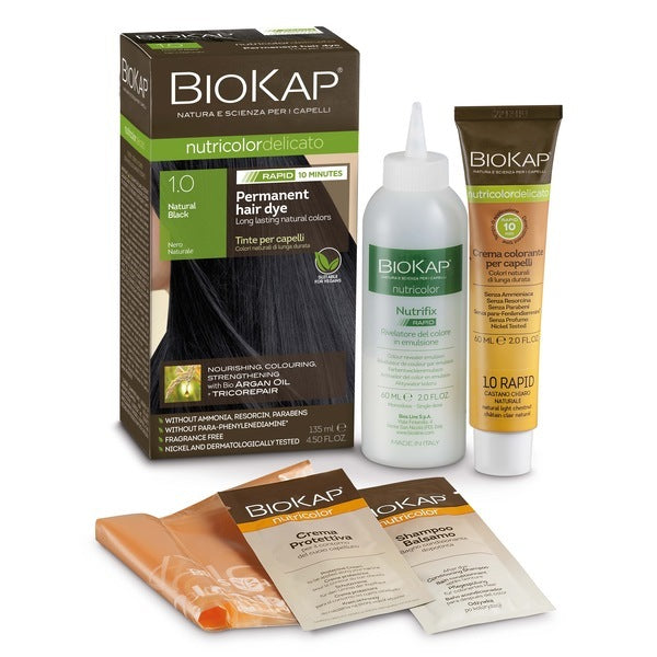 BioKap Natural Black 1.0 hair dye 135 ml - British product