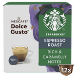 Starbucks by Nescafé Dolce Gusto Espresso Dark Roast Coffee x12 Pods, 12 Drinks All coffee Sainsburys   