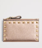 Valentino Garavani card holder Rockstud calfskin 9x14cm - British product