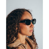 SVNX black angular cat-eye sunglasses, imported from the UK