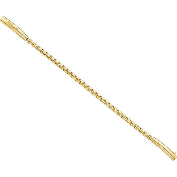 Police gold mens fleshy bracelet (British brand)
