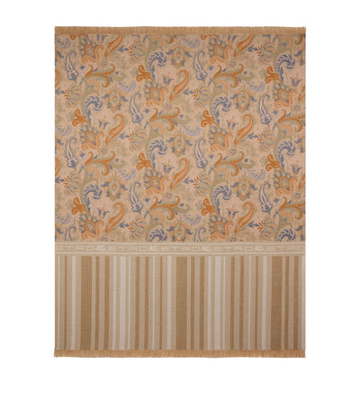 Harrods Etro Wool-Cotton Jacquard Farley Throw 140cm x 180cm- Buy online at McGrocer