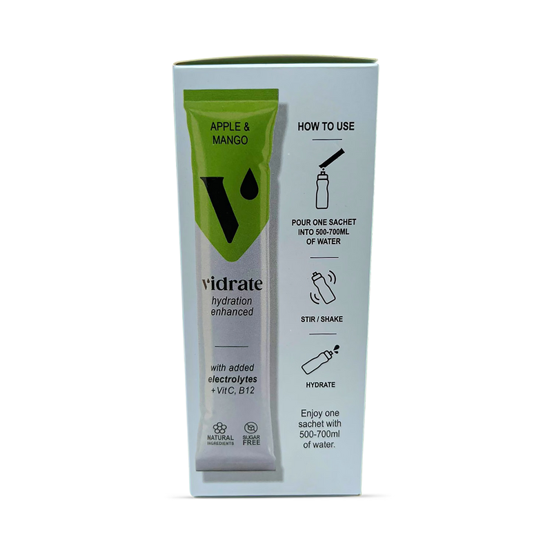 Vidrate hydration sachets Apple & Mango 12-pack - British product