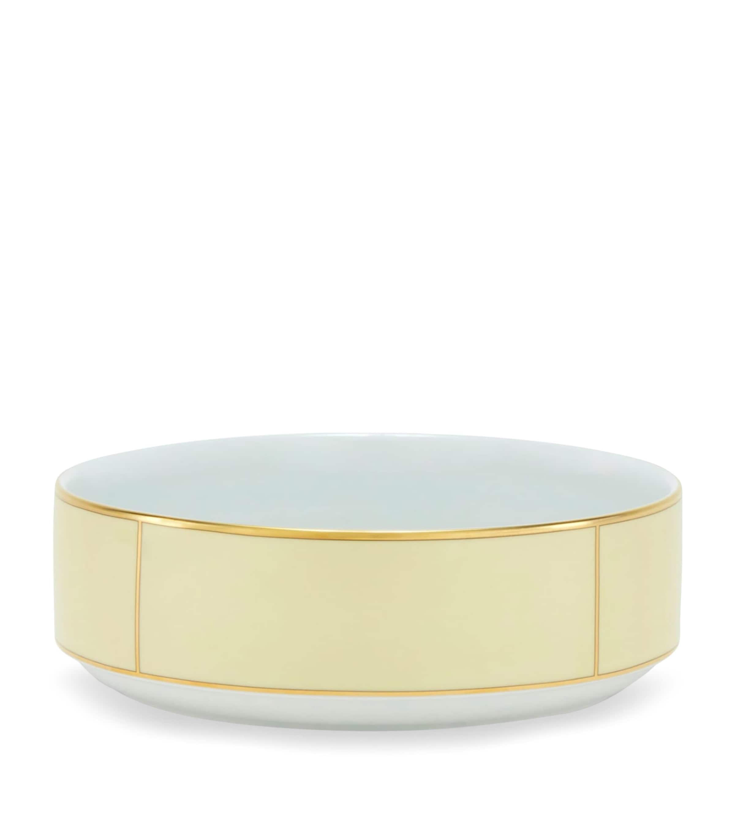 GINORI 1735 Porcelain Colonna Diva Giallo Salad Bowl 24cm, UK version
