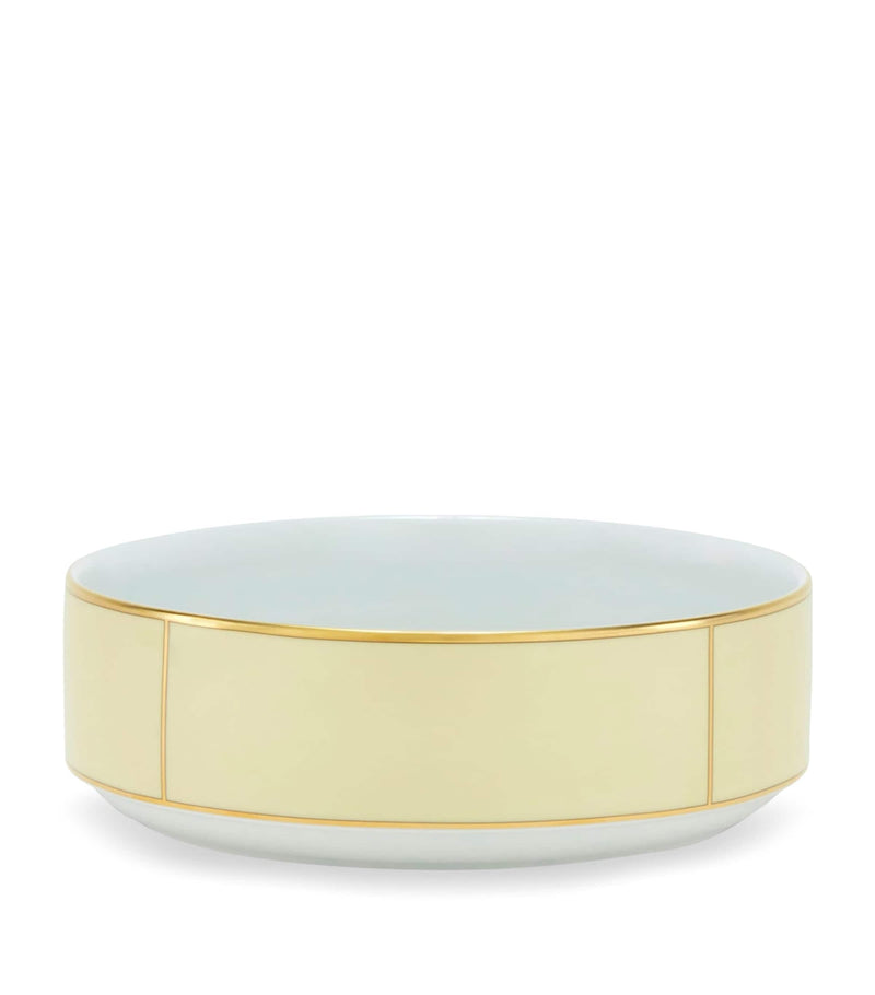 GINORI 1735 Porcelain Colonna Diva Giallo Salad Bowl 24cm, UK version