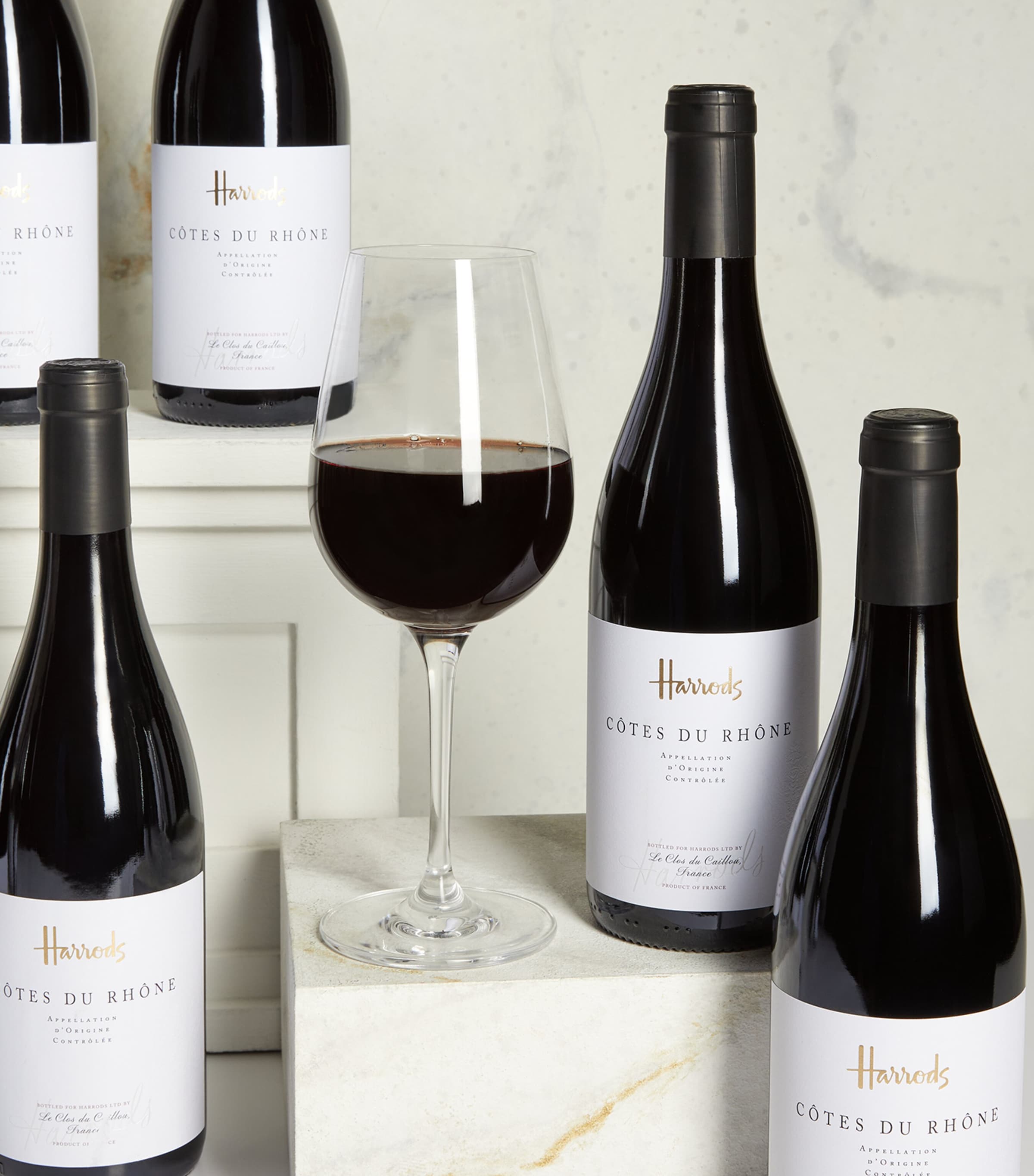Harrods Côtes du Rhône red wine case 12 bottles, UK version