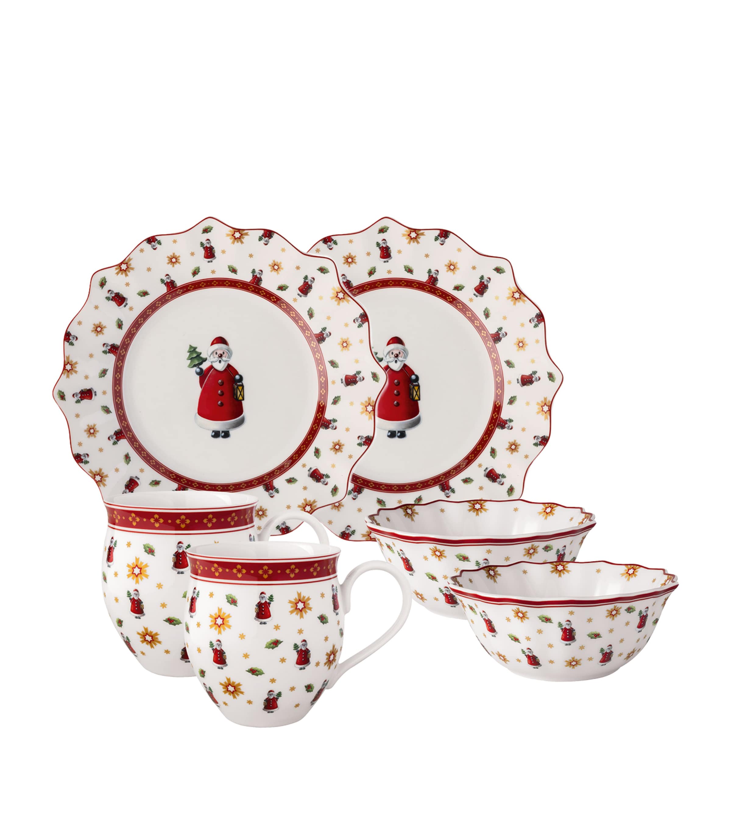 Villeroy & Boch Santa Toy's Delight 6-piece porcelain breakfast set (British brand)