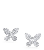 Graff white gold diamond butterfly stud earrings, UK version